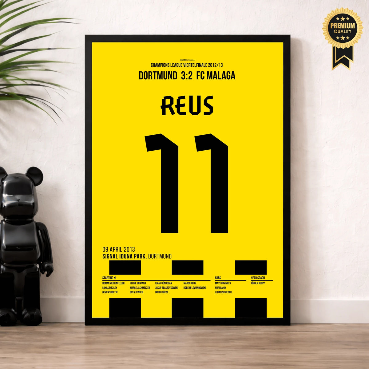 Marco Reus Dortmund Poster – Spiel seines Lebens gegen Malaga, im Wohnzimmer
