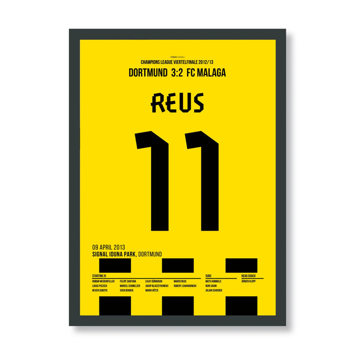 Reus mit dem Spiel seines Lebens gegen Malaga