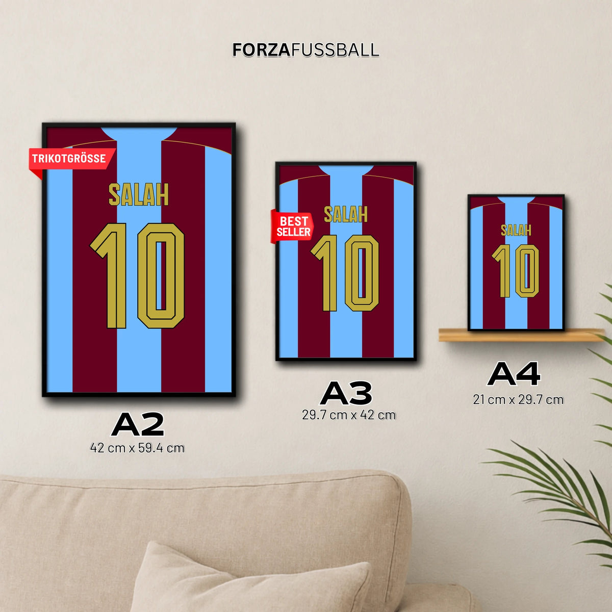 Mo Salah Trabzonspor Poster in A2, A3 und A4