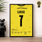 Jadon Sancho Dortmund Poster – Doppelpack zum DFB-Pokal-Sieg, im Wohnzimmer