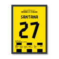 Felipe Santana Dortmund Poster – Siegtreffer gegen Malaga, schwarzer Rahmen