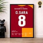 Gabriel Sara wird zum MVP beim 5:2 gegen Juve Fußball Poster mit Rahmen