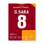 Gabriel Sara wird zum MVP beim 5:2 gegen Juve Fußball Poster mit Rahmen