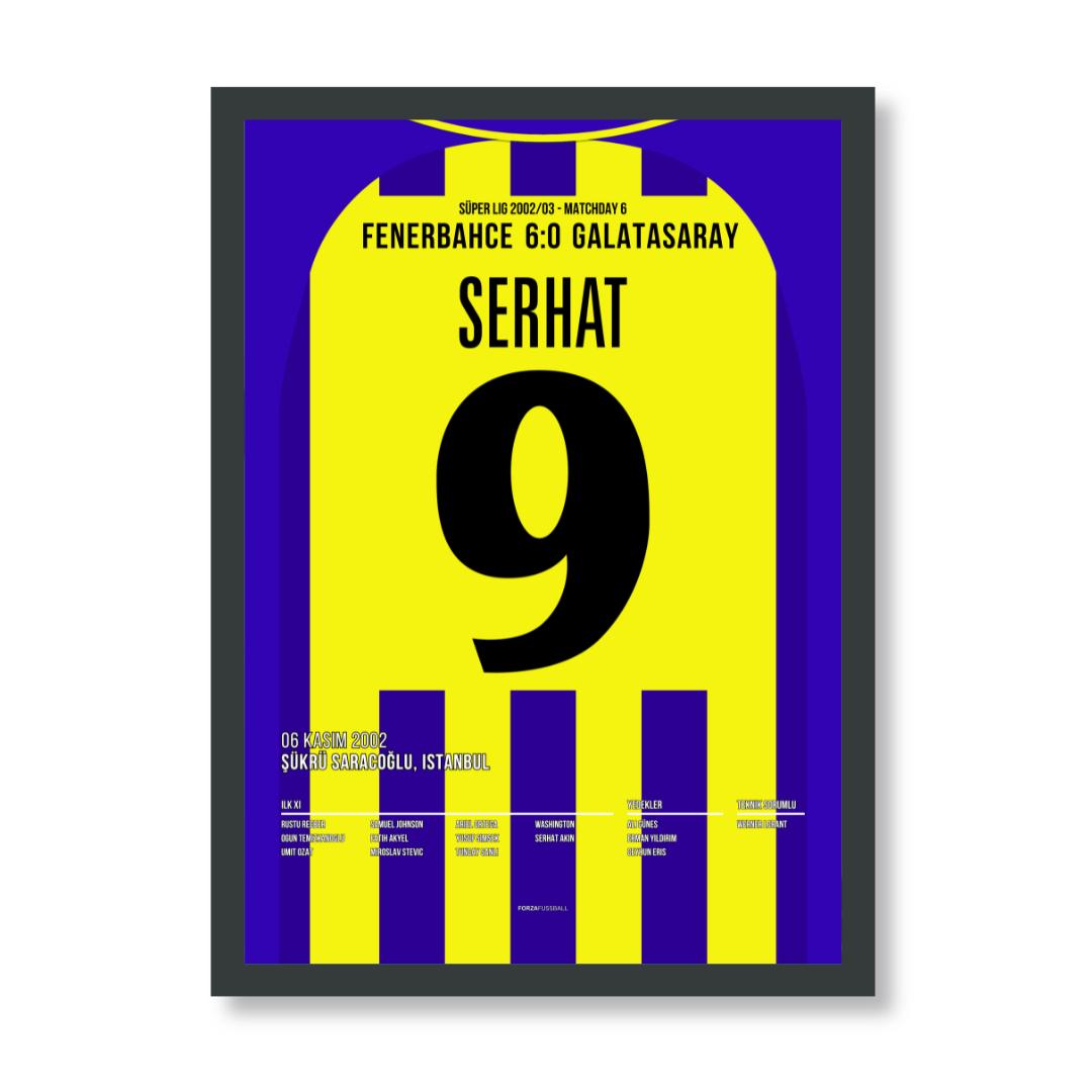 Serhat Akin´s Doppelpack beim 6:0 Derbysieg vs Gala Fußball Poster mit Rahmen