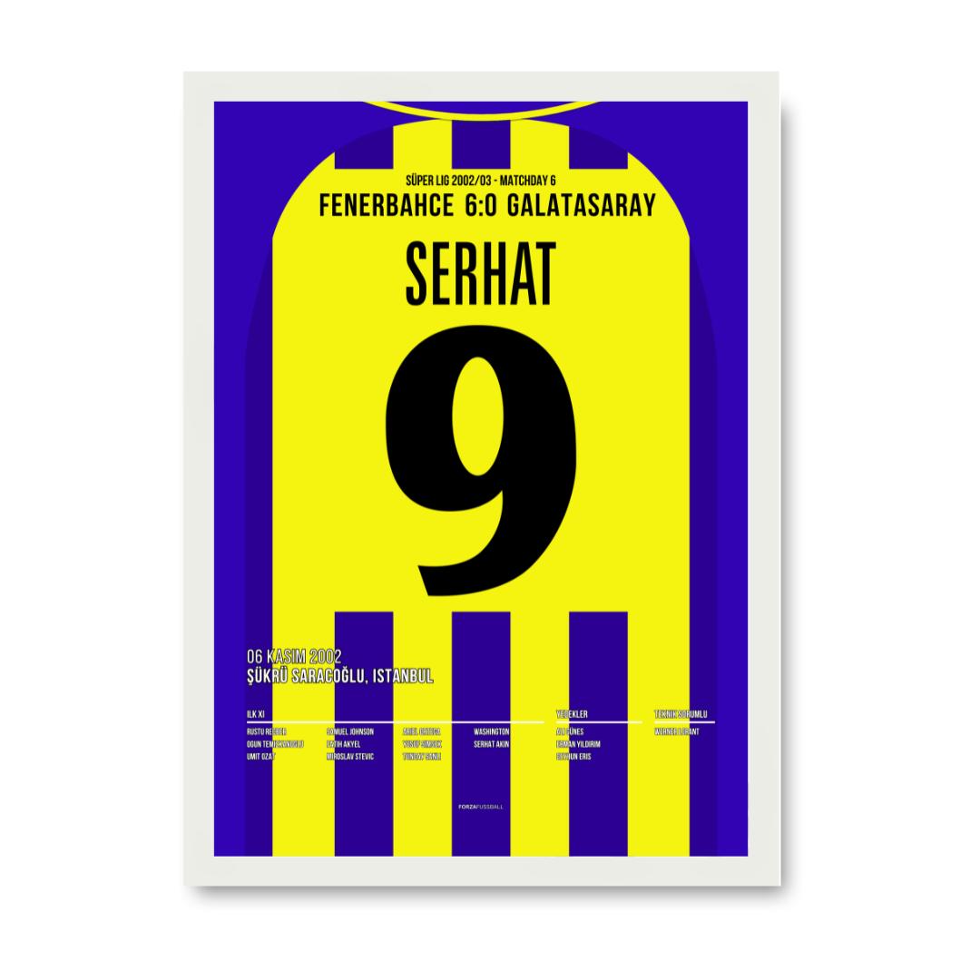 Serhat Akin´s Doppelpack beim 6:0 Derbysieg vs Gala Fußball Poster mit Rahmen