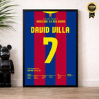 David Villa Barca Poster im Wohnzimmer