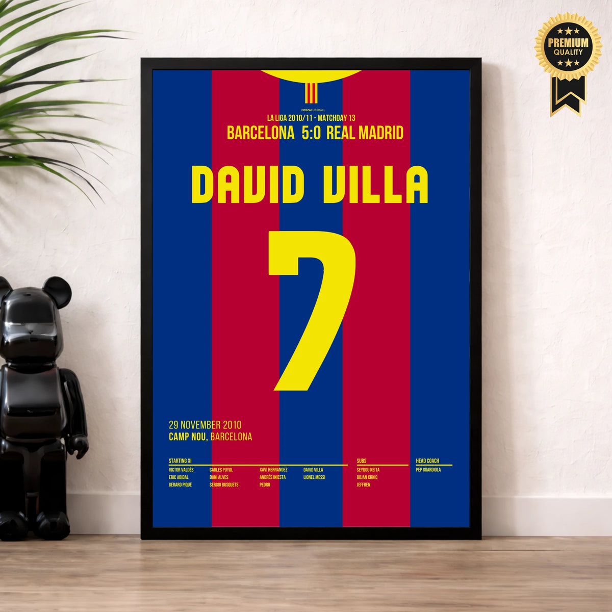 David Villa Barca Poster im Wohnzimmer