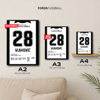Vlahović Besiktas Poster in A2, A3 und A4