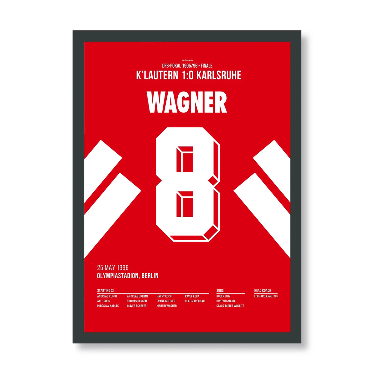 Wagner Kaiserslautern Poster mit schwarzem Rahmen