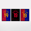 Lamine Yamal 19 Bundle Fußball Poster mit Rahmen